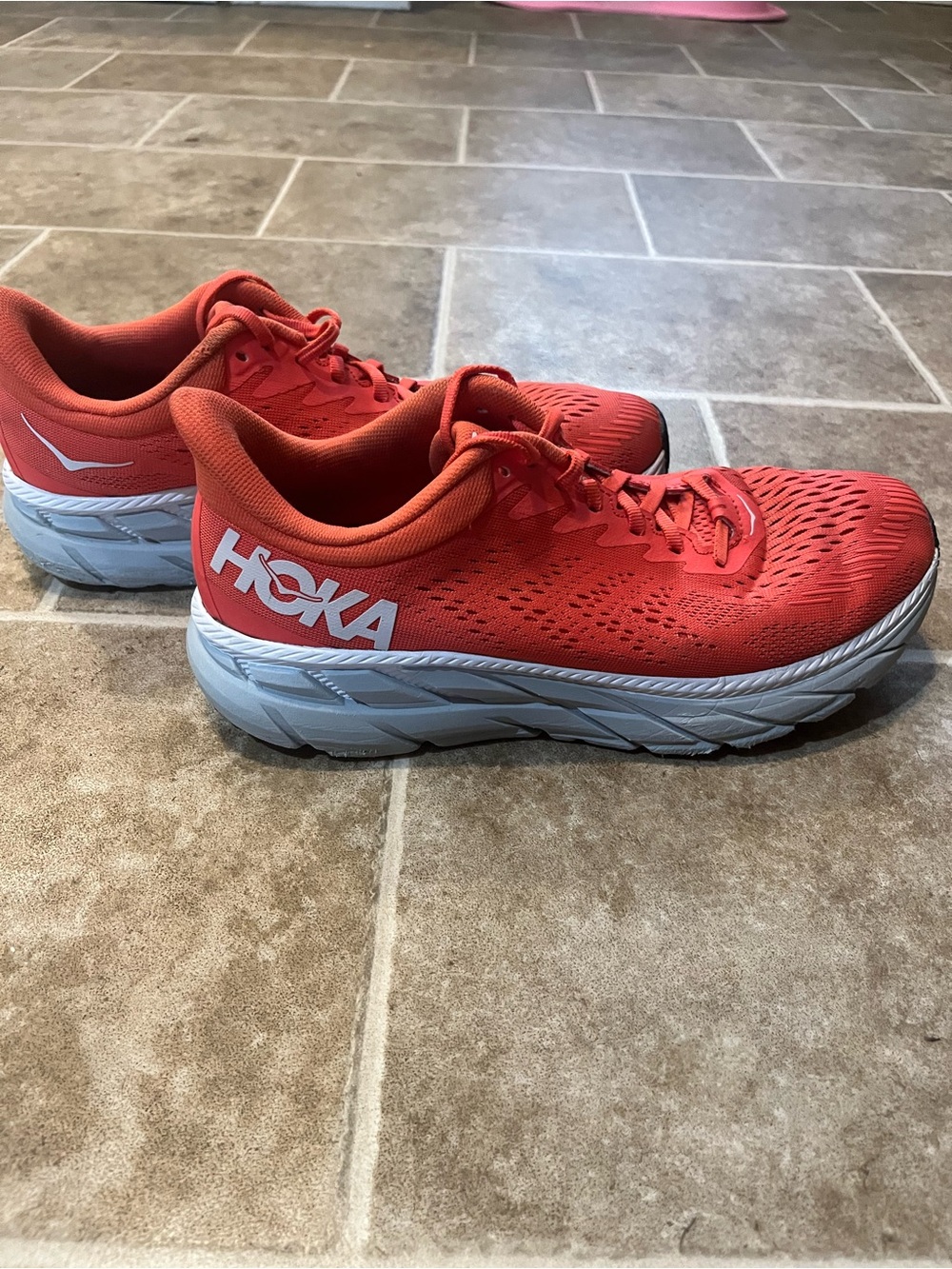 HOKA ONE ONE Clifton 7 1110509 Orange Running Sneakers Women’s 9.5 EU 42